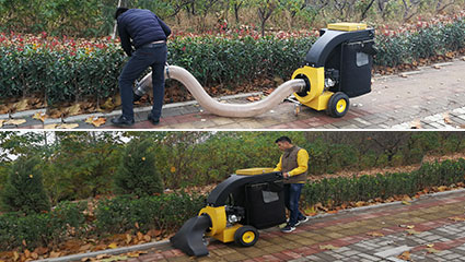 手推式樹(shù)葉收集器BY-T2工作模式