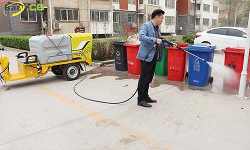 小型三輪電動高壓清洗車,小巷清潔好幫手