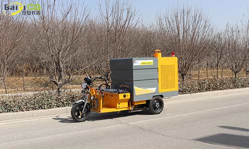 ?百易長青小型電動三輪高溫高壓清洗車商業街重油污克星