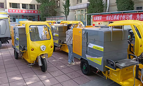 ?小型電動三輪高壓清洗車已抵達內蒙某環衛公司并順利交接