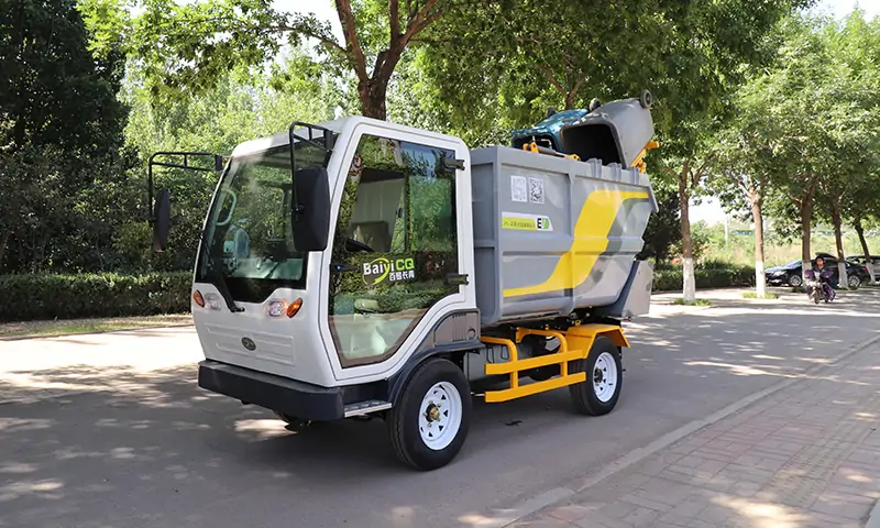 純電動小型垃圾車，市政物業街道垃圾轉運，操作簡單又靈活！